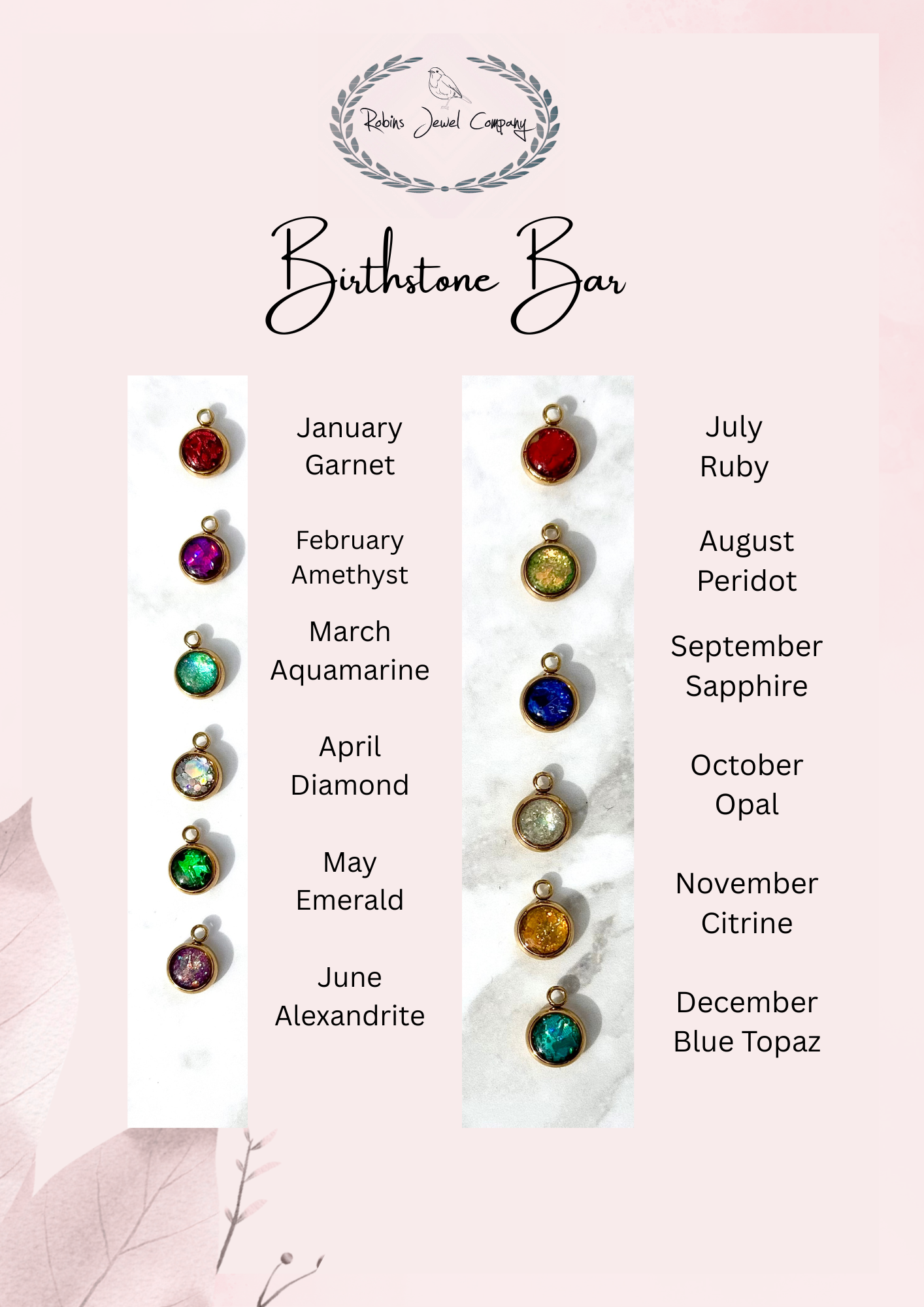 Birthstone Bar Small Additional Charm