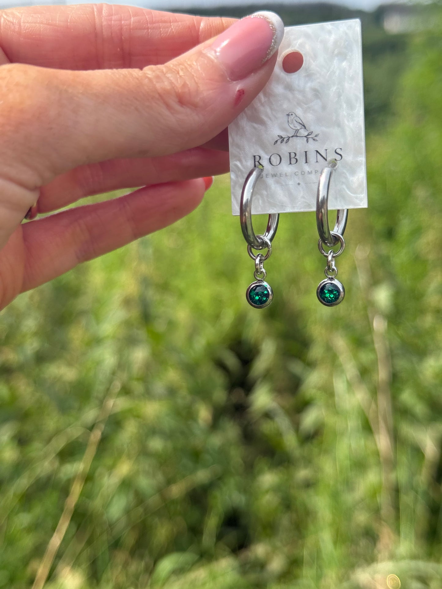 Birthstone Bar Earrings