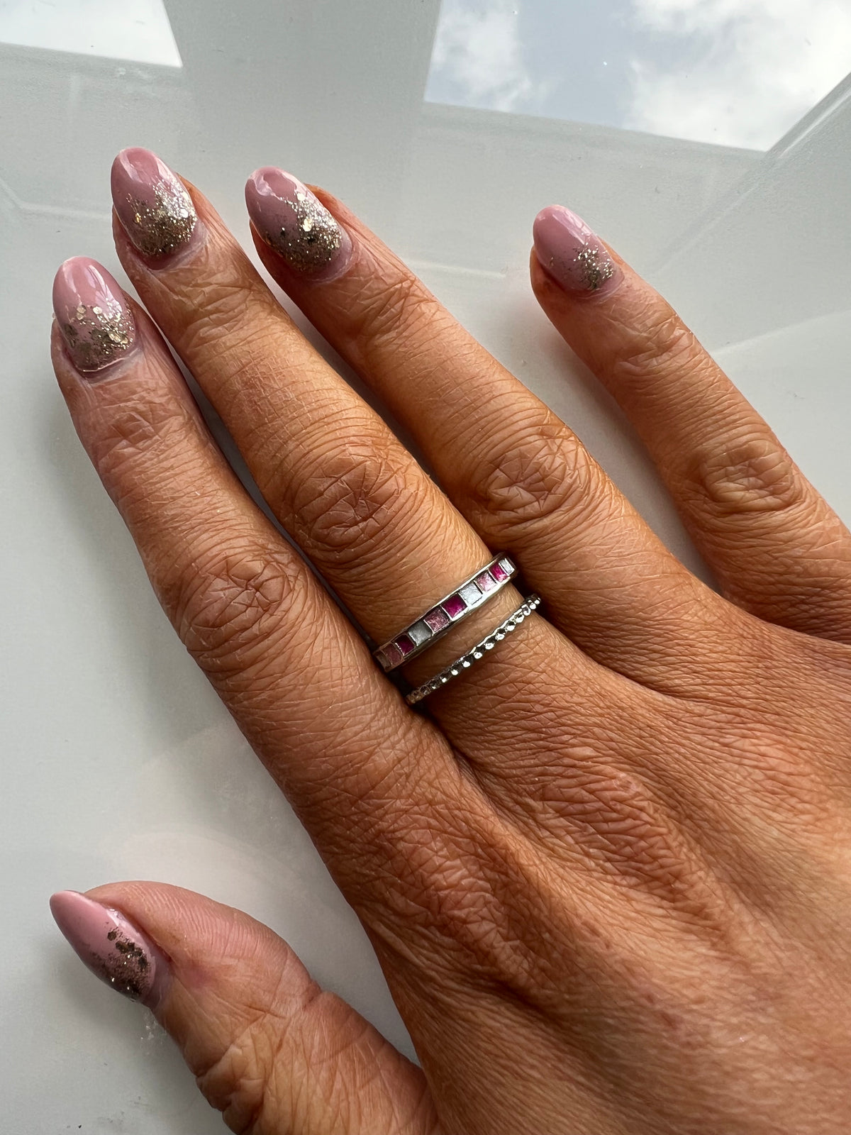 Tile Rings Pink Mosaic Tile Ring – Robins Jewel Company